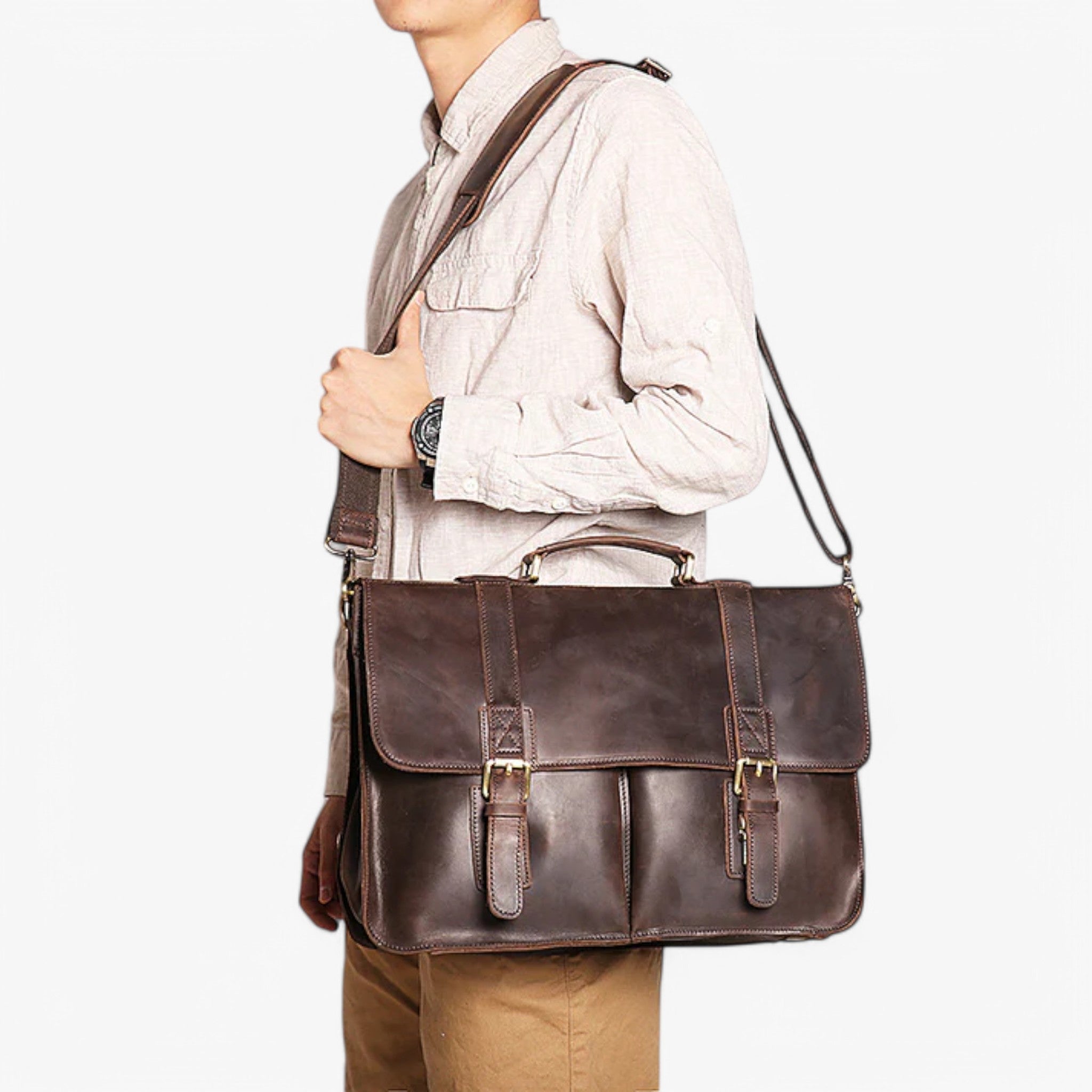 Matteo | Elegante Borsa Ventiquattrore in Pelle - - - Concept Palermo