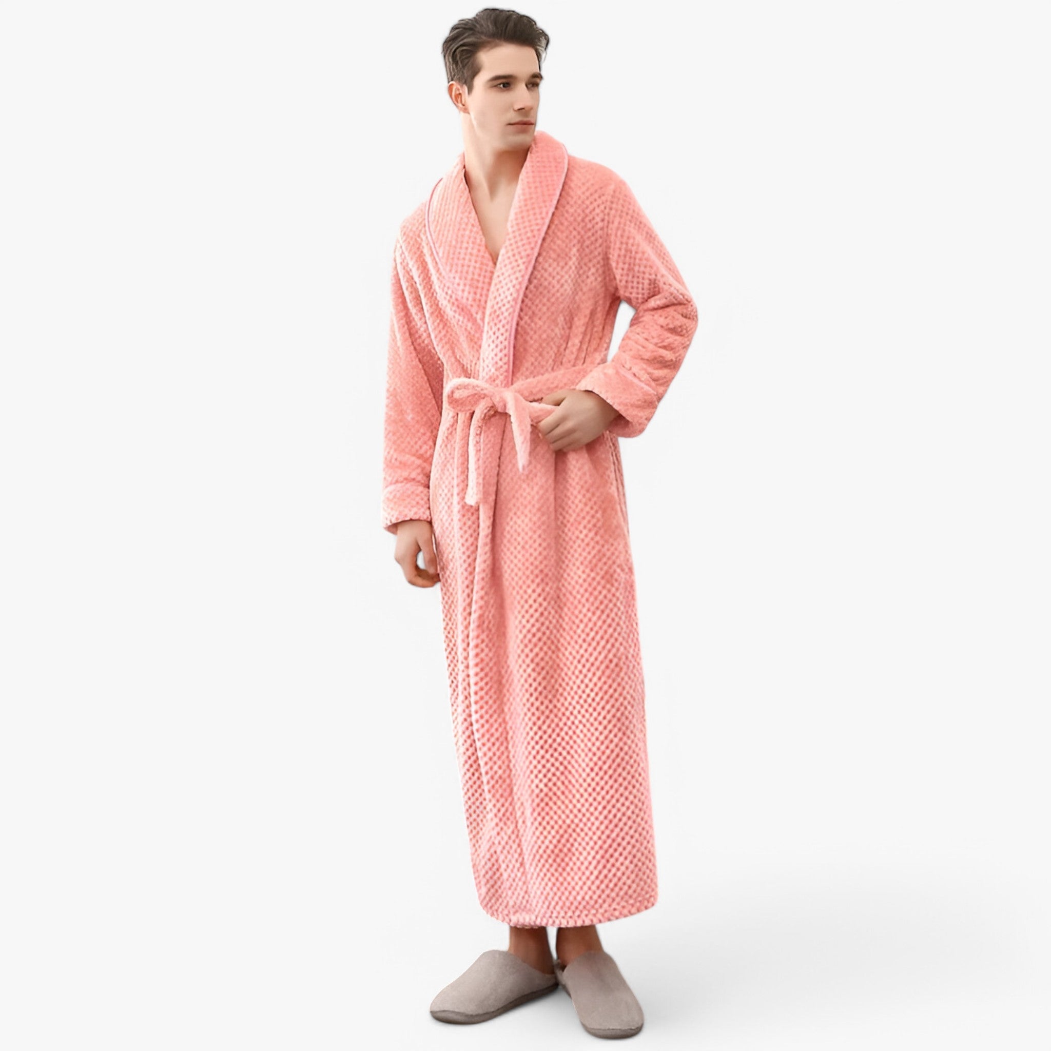 Sofia | Morbido Accappatoio in Pile - - Autumn Bathrobes Fleece Fluffy Long Sleeve Nightgown Pajama Pocket Robe Sleepwear Solid Color Spring Winter Women - Concept Palermo
