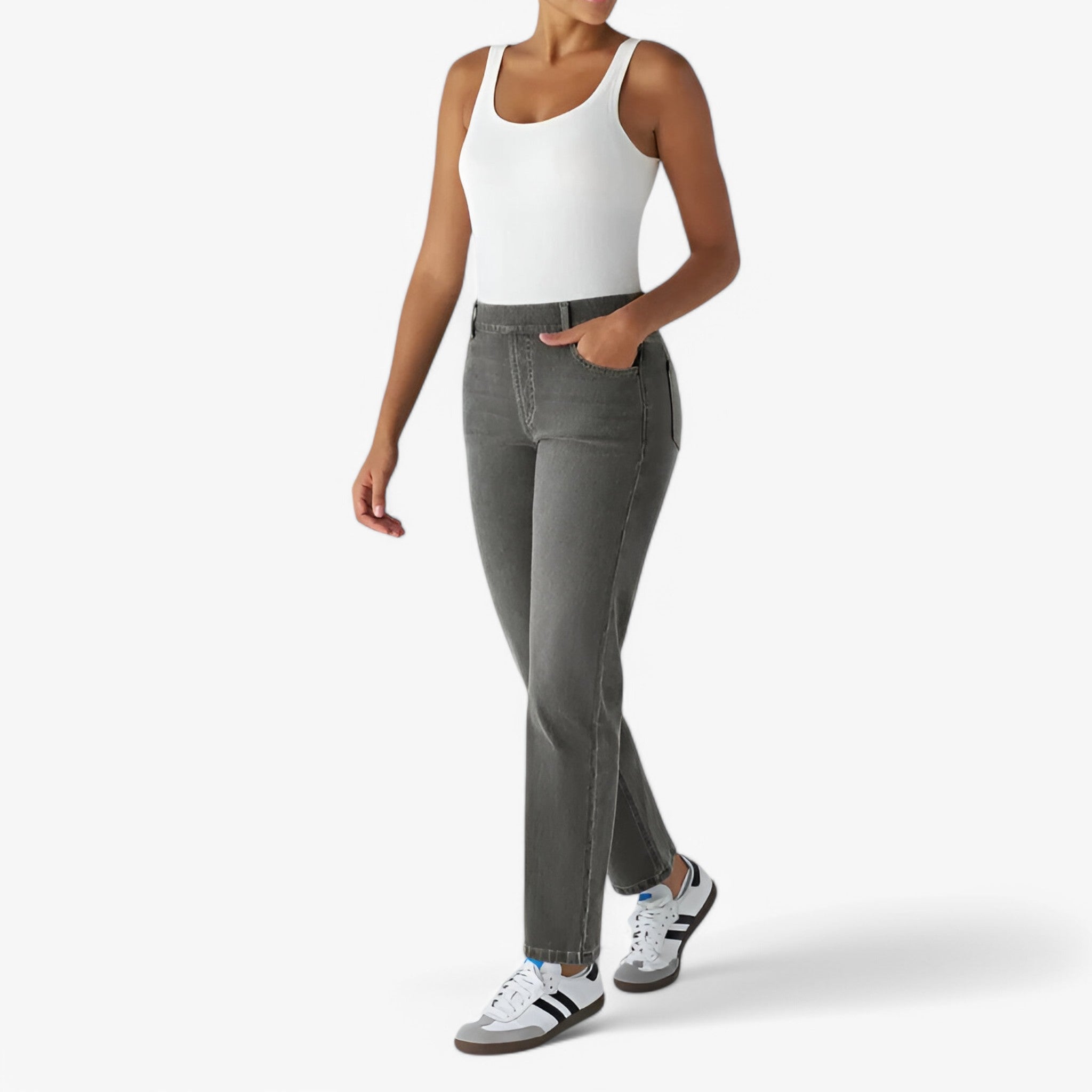 Nina | Pantaloni a vita alta - Elasticizzati e Confortevoli - - - Concept Palermo