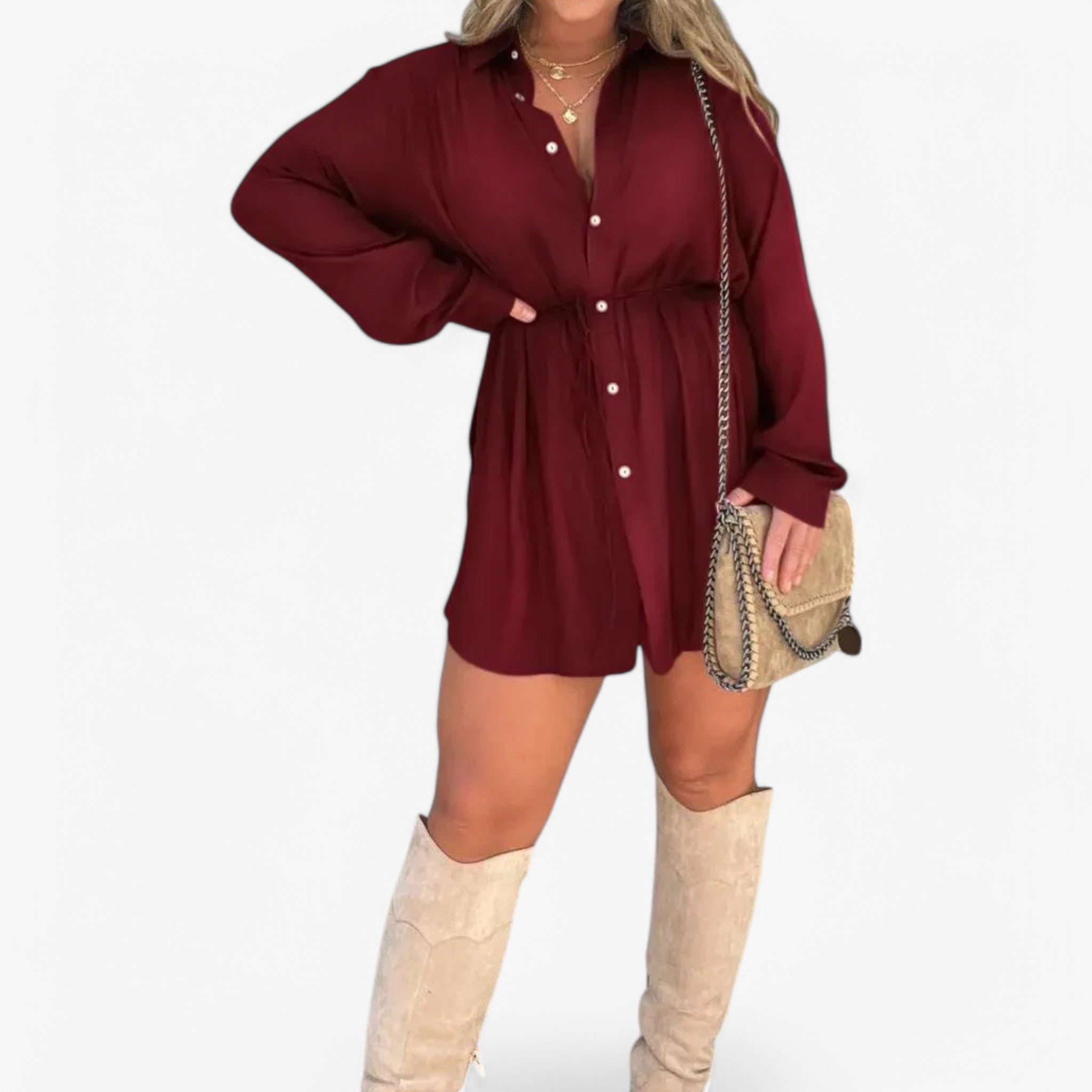 Diana | Tuta da donna - Moda e Chic - Rosso vino - - Concept Palermo