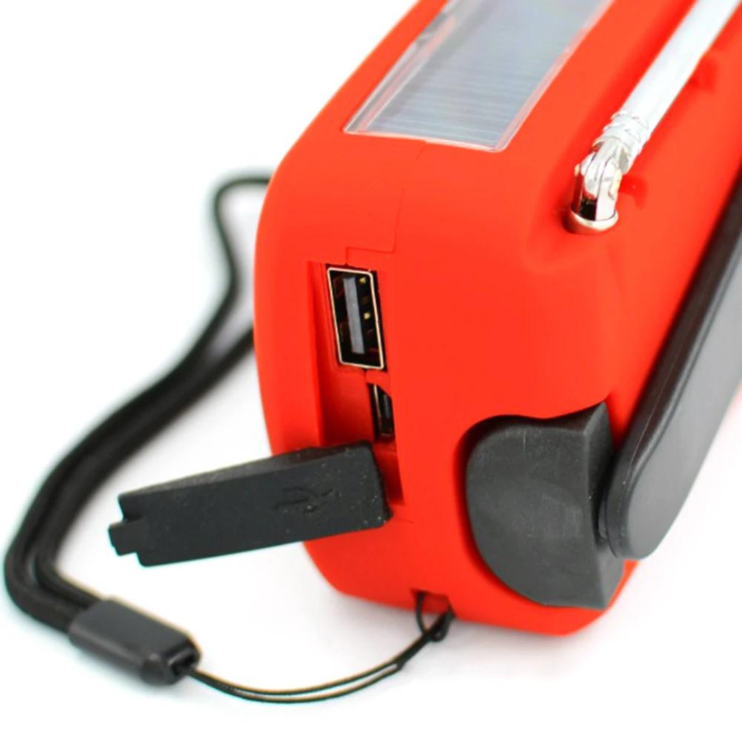 SolarSafe - Radio di emergenza e torcia solare e a manovella! - - Nieuw binnen-tag - Concept Palermo