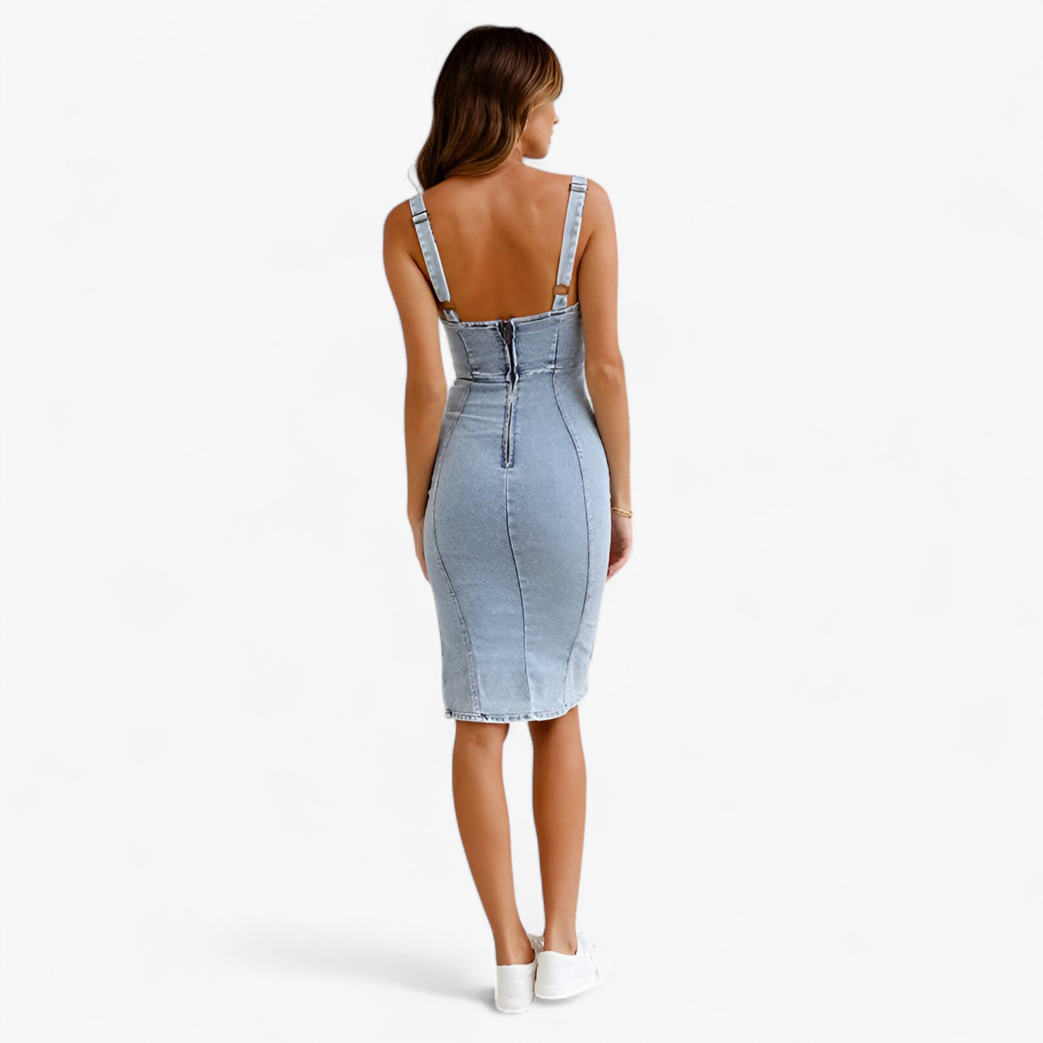 Freja | Abito aderente in denim – Sicurezza senza sforzo - - - Concept Palermo