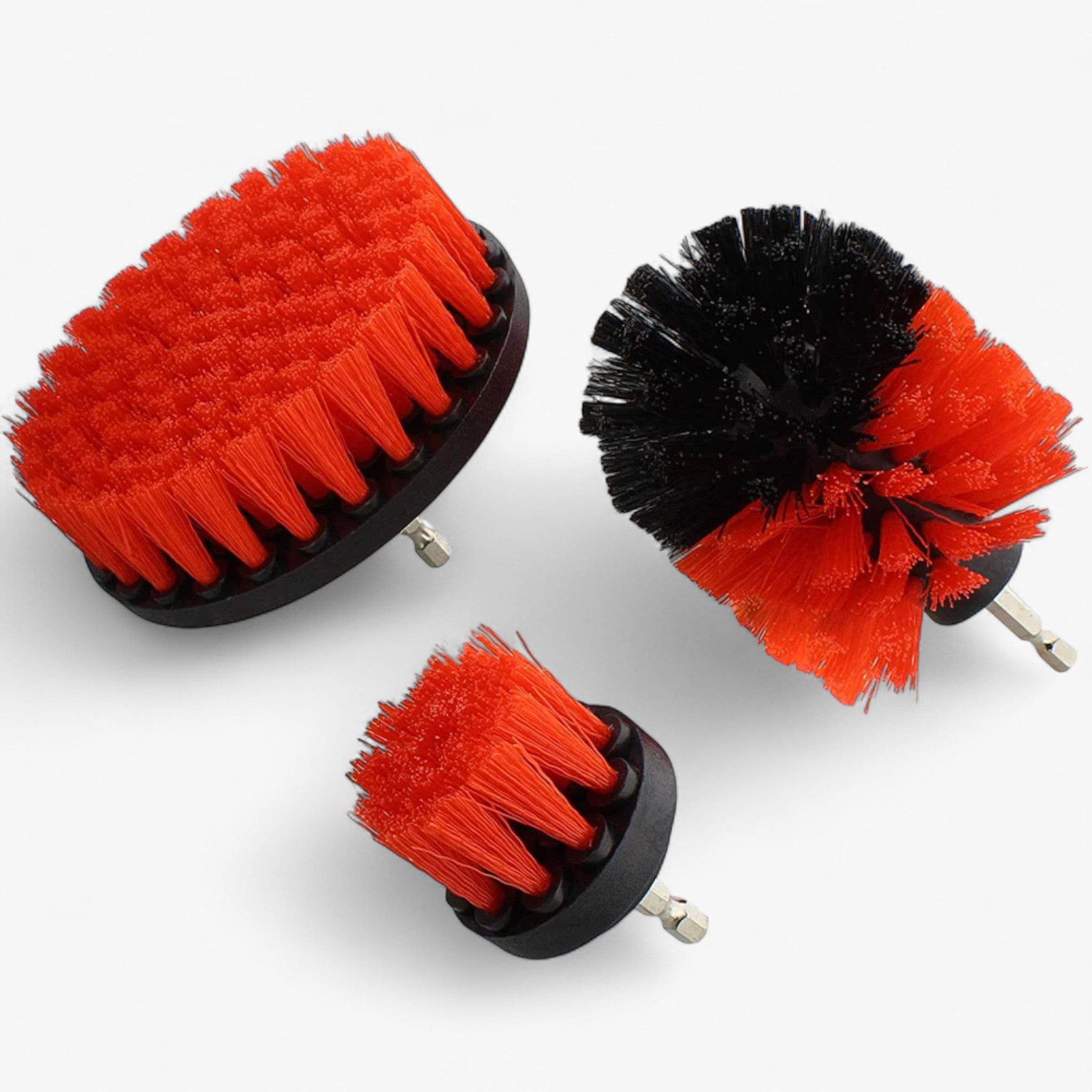 Set di spazzole per trapano potente 3 pezzi - Rosso - 3-delig Complete set elektrische kopborstelset Krachtige Boorborstelset new_for_google - Concept Palermo