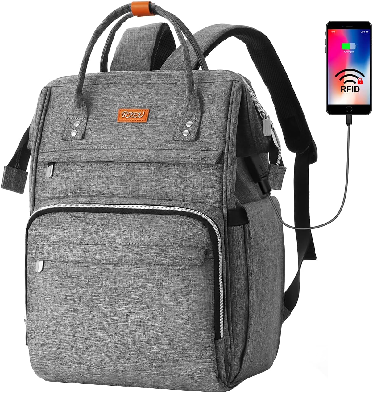 Zaino portacomputer da 15,6 pollici per donna, impermeabile e antifurto, zaino scolastico per ragazze, ragazze adolescenti, zaino da donna per viaggi, lavoro, università, grigio - Grigio Past 15.6 inch in laptop - Backpacks Bags - Concept Palermo