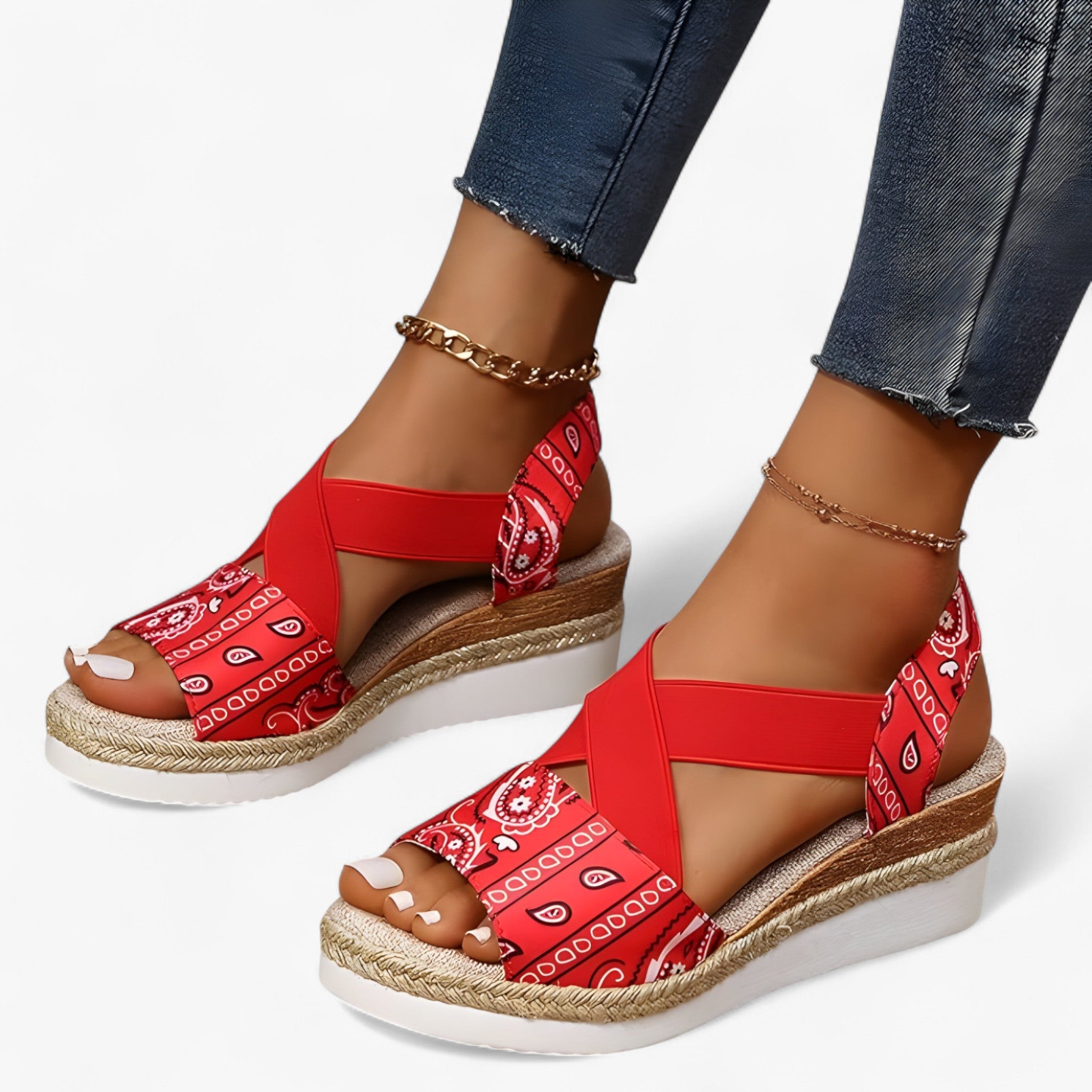 Lina | Sandali da spiaggia con piattaforma - eleganti e comodi