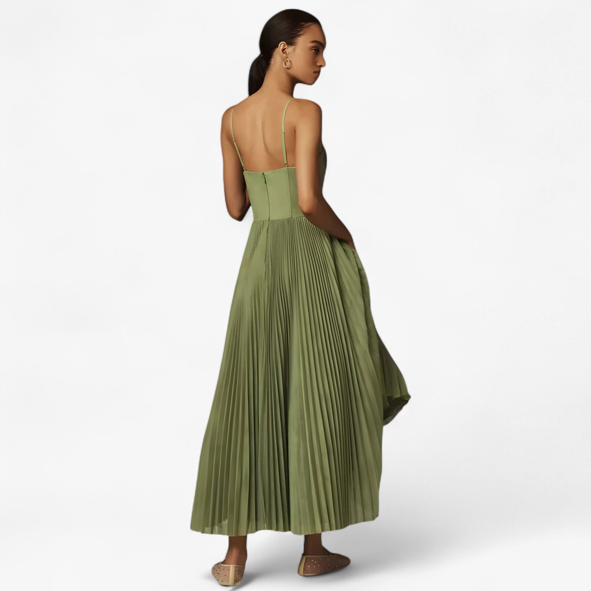 Bealyn | Abito Midi Plissettato e Aderente - - - Concept Palermo