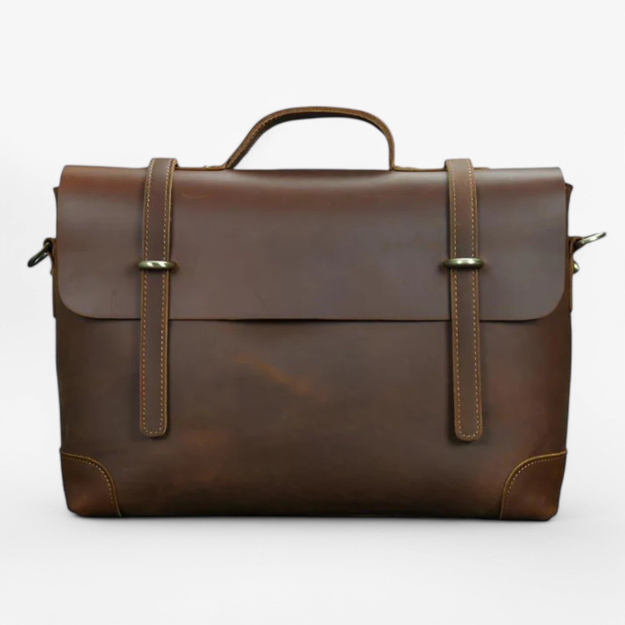 Lars | Borsa per laptop in pelle - Rosso marrone 14pollici - - Concept Palermo