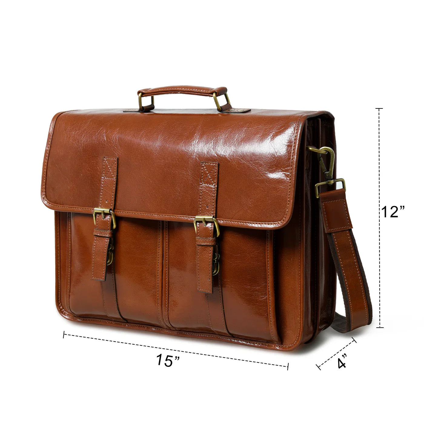 Alexander | Cartella di lusso in pelle marrone - - - Concept Palermo