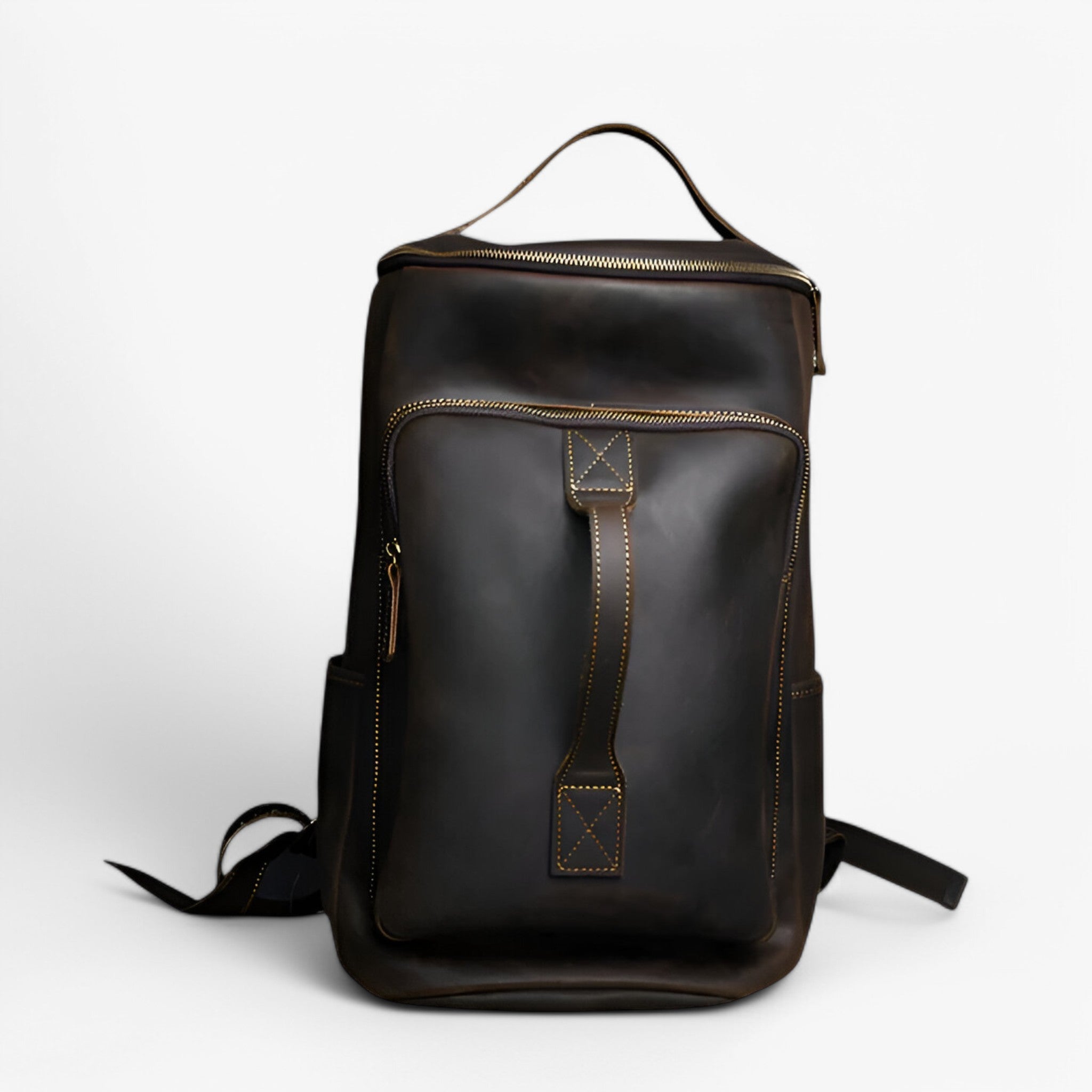 Luke | Zaino elegante realizzato in pelle di alta qualità - Marrone vintage - Backpacks leather backpacks - Concept Palermo