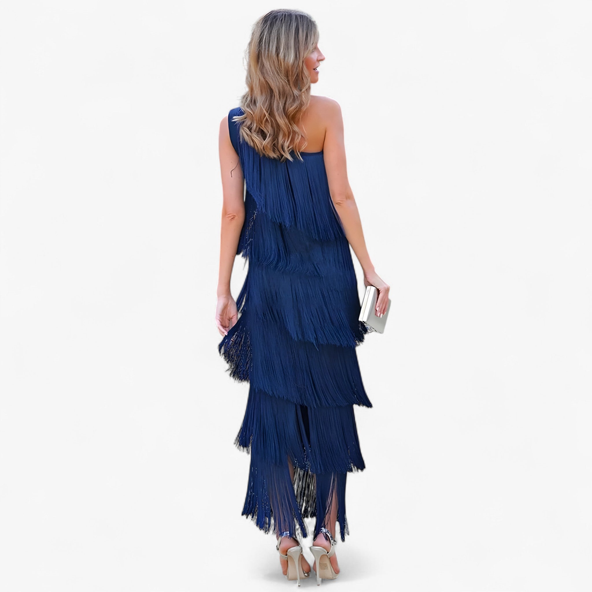 Liana | Abito Elegante con Frange – Movimento Che Incanta a Ogni Passo - - abito da ballo abito da festa abito elegante donna look da sera vestito con frange vestito glamour - Concept Palermo