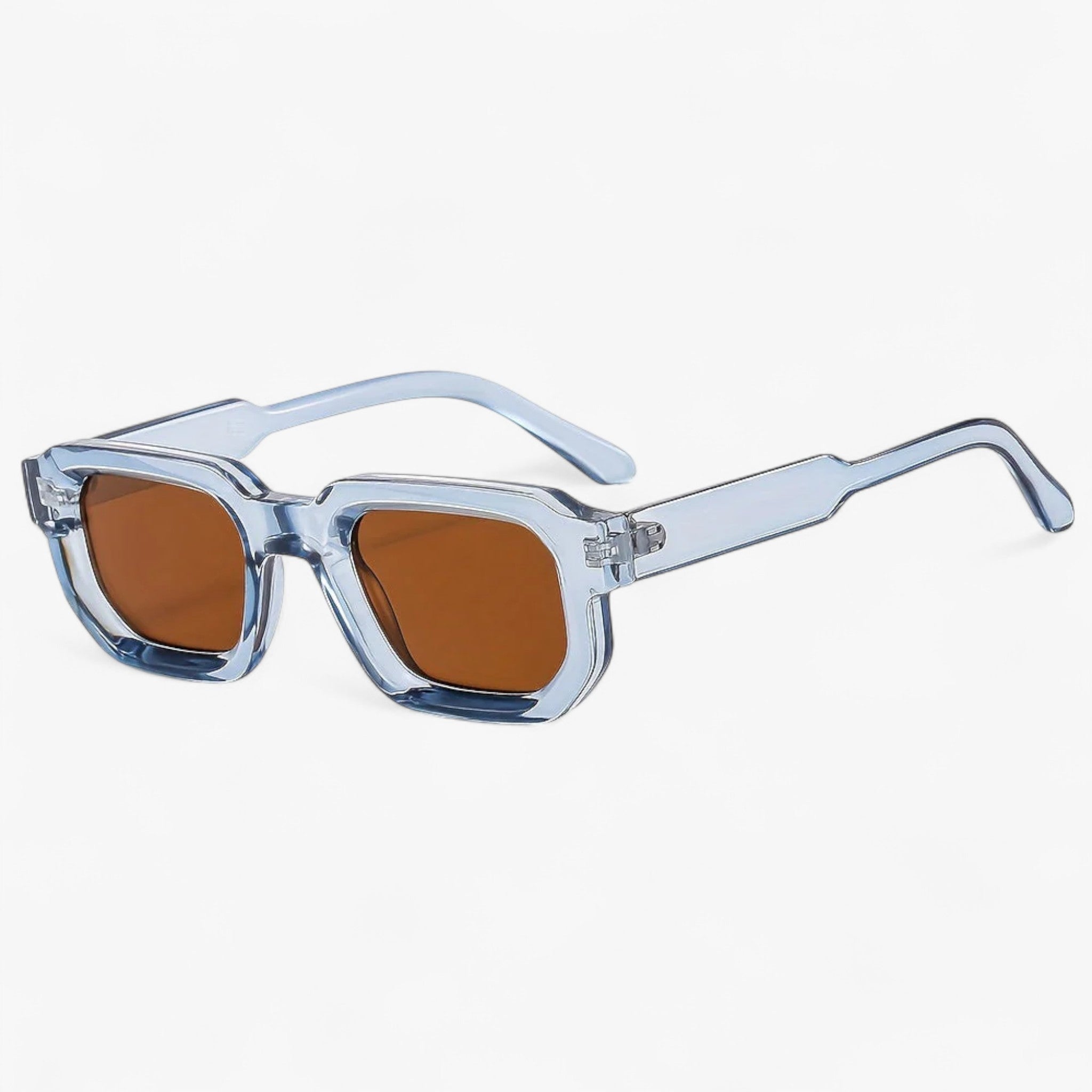 Occhiali da sole retro nuovi con montatura quadrata per uomini - Montatura trasparente con lente verde - Fashion Sunglasses Sunglasses - Concept Palermo