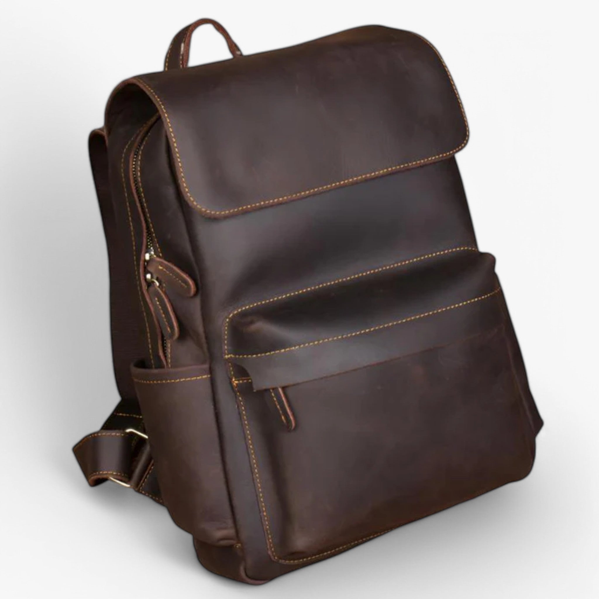 Lorenzo | Zaino di Lusso in Pelle - Marrone scuro - - Concept Palermo