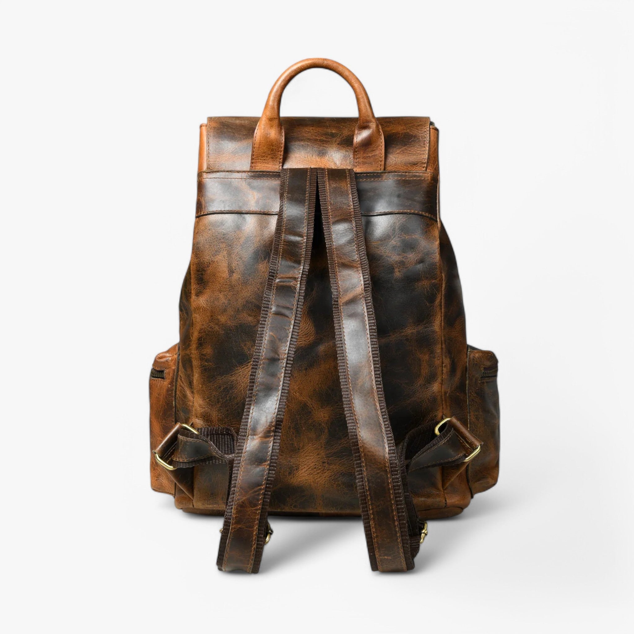 Vortex | Zaino in pelle marrone bruciato - - - Concept Palermo