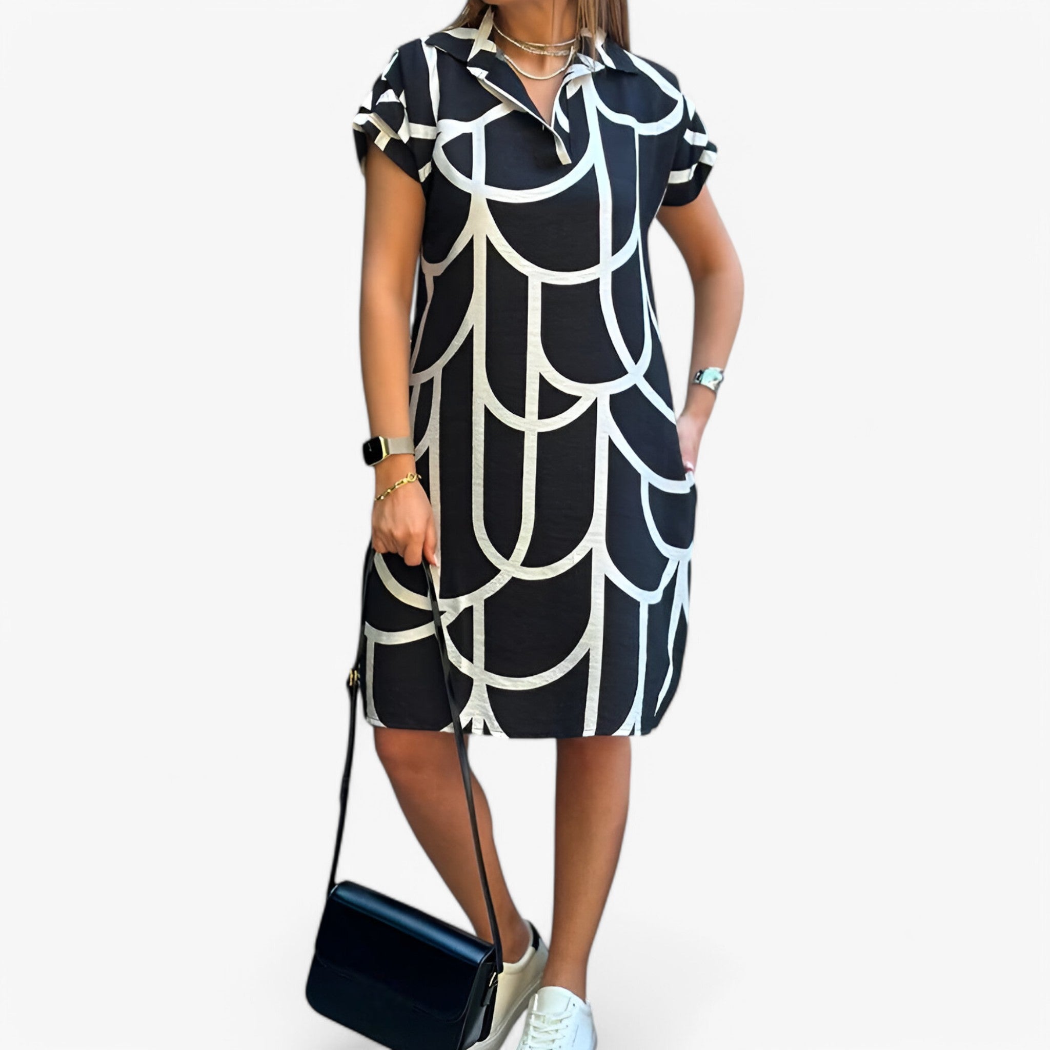 Isabelle | Vestito midi - Senza tempo e con stile - Nero - - Concept Palermo