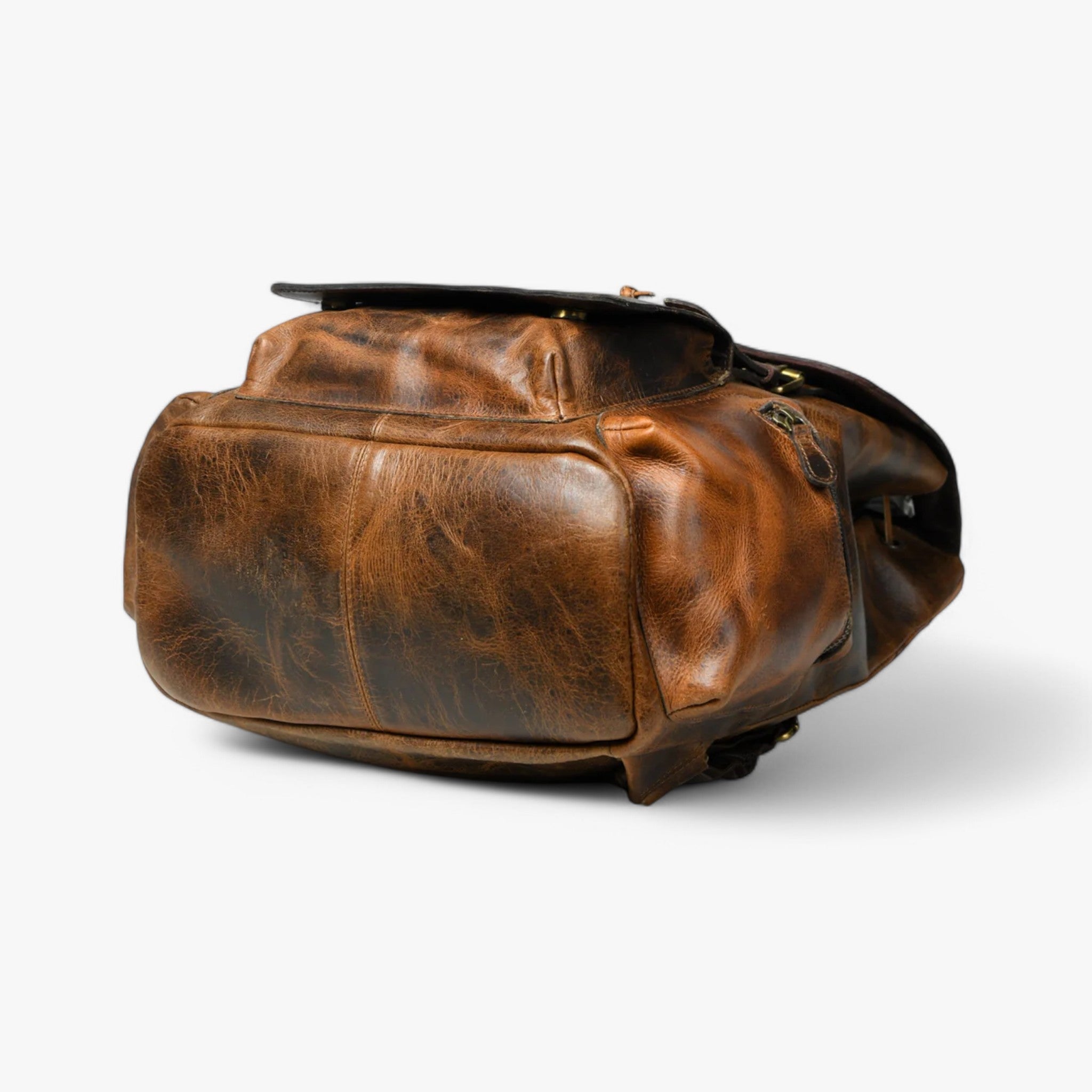 Vortex | Zaino in pelle marrone bruciato - - - Concept Palermo