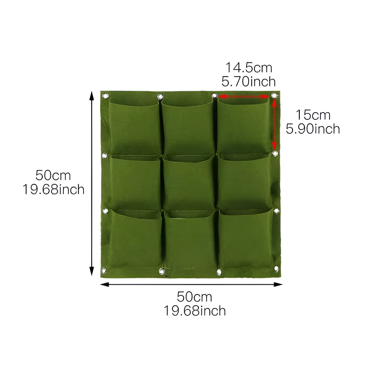 Borsa da appendere per il giardino - Perfetta per appendere le piante e per l'esterno. - 9 griglia verde - garden Garden accessories Garden supplies - Concept Palermo