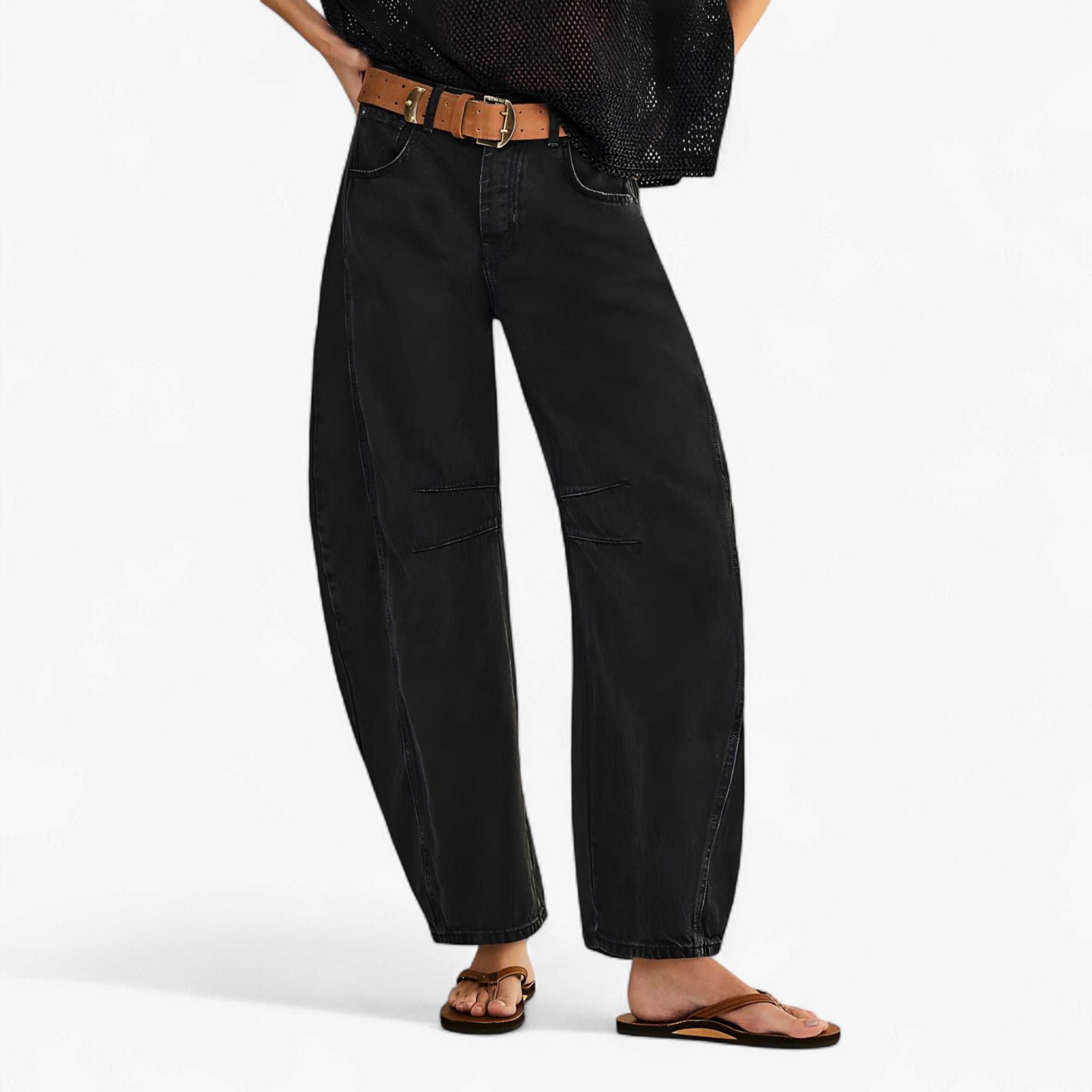 Salve | Jeans a Gamba Larga - Nero - Jean - Concept Palermo