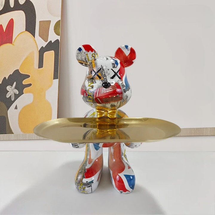 CraftBear - Statua di orso con vassoio - Zara - home Skulptur Statue tray - Concept Palermo