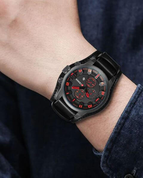 Orologio cronografo da uomo in pelle - - new_for_google_may Watches - Concept Palermo