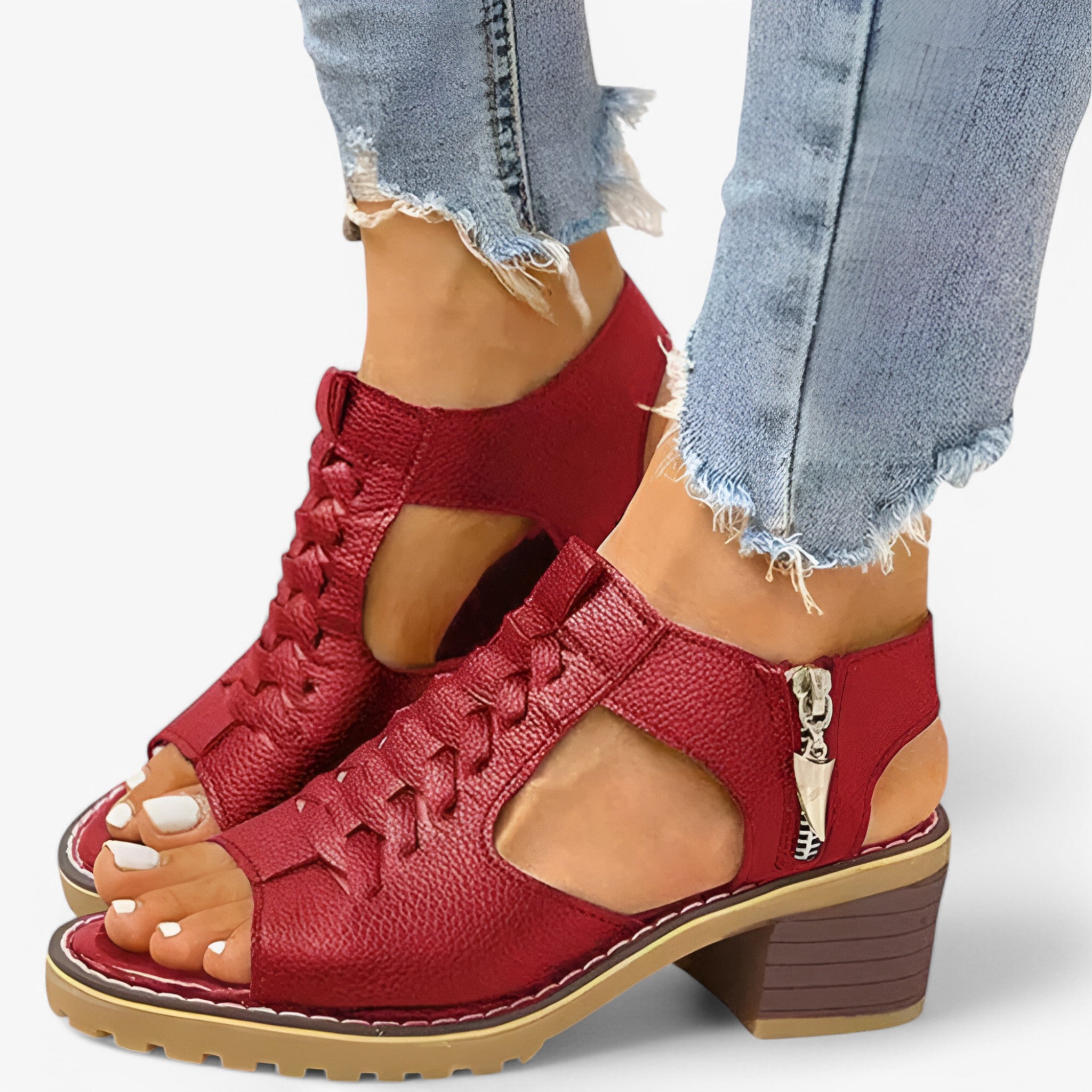Sara | Sandali da donna - Rosso - sandals - Concept Palermo