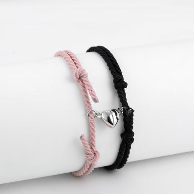Braccialetto Magnetic Love® (2 pezzi) - Nero + Rosa - BRACELETS couple bracelet - Concept Palermo