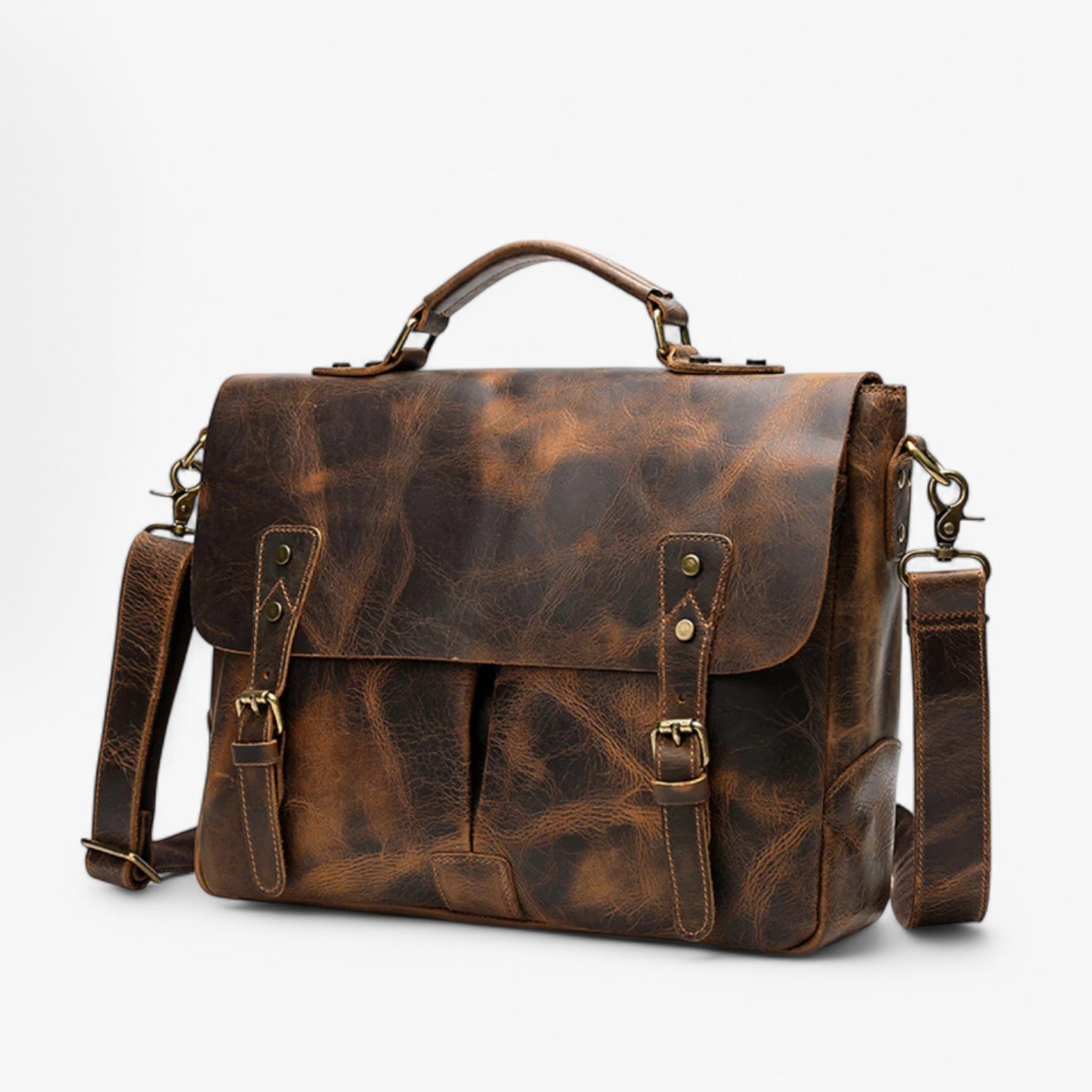 Matteo | Borsa a tracolla in pelle vintage - - - Concept Palermo