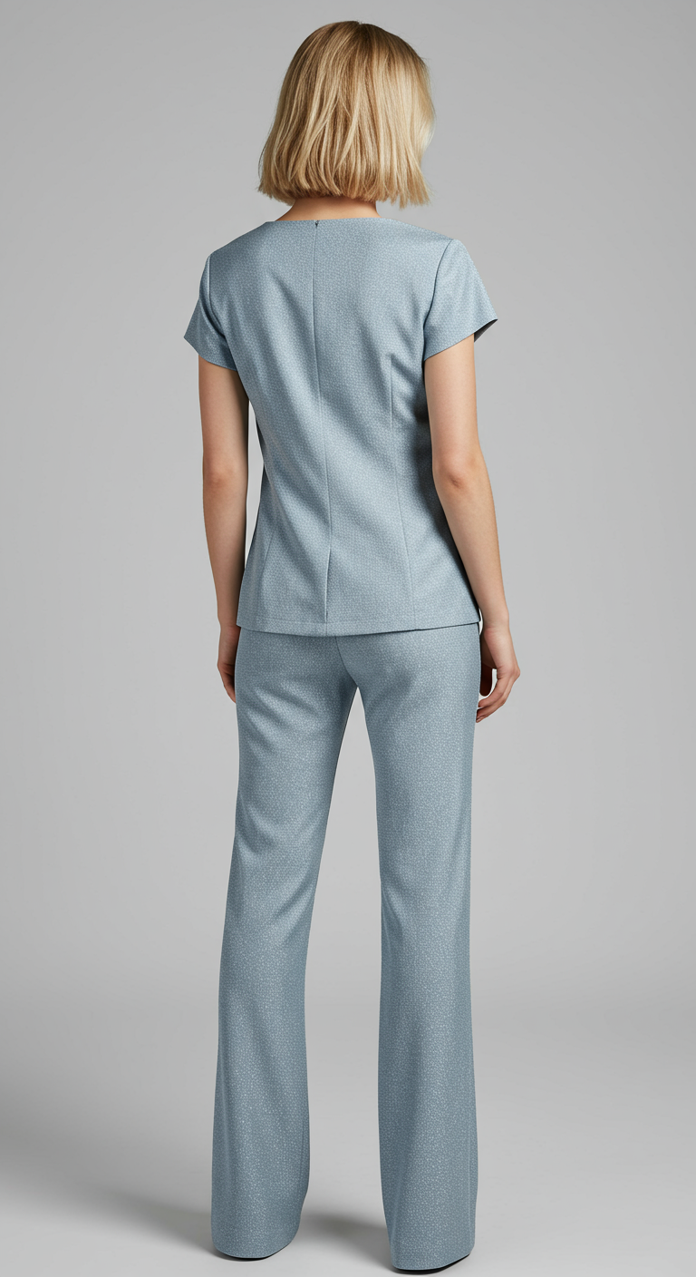 Aria | Completo Donna Elegante con Top e Pantaloni - - abbigliamento casual comfort ottimale completo elegante look elegante materiale leggero moda femminile outfit estivo pantaloni coordinati set di abbigliamento top con decolté a V - Concept Palermo