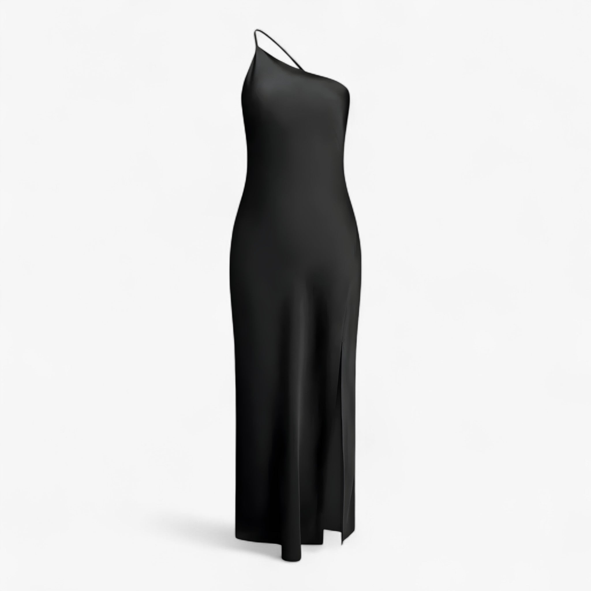 Jenny | Abito Lungo in Satin Moonlight - Nero - - Concept Palermo