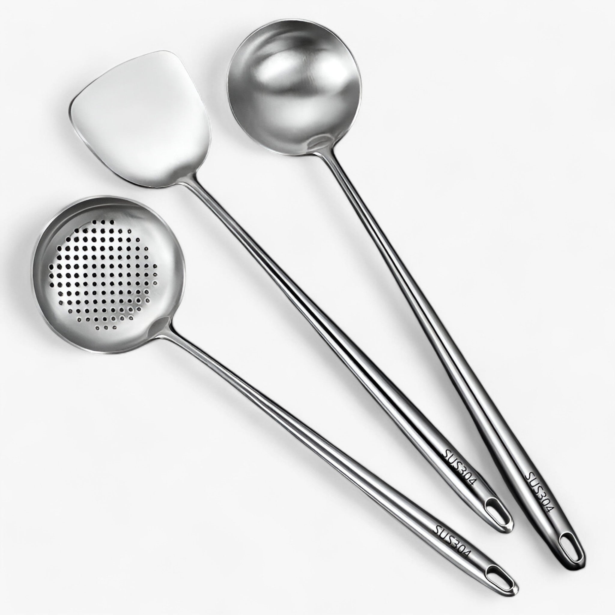 Pentole in acciaio inox | Pentole affidabili e versatili - Cucchiaio + cucchiaio da minestra + cucchiaio da calzolaio - Kitchen kitchen tools kitchen utensil - Concept Palermo