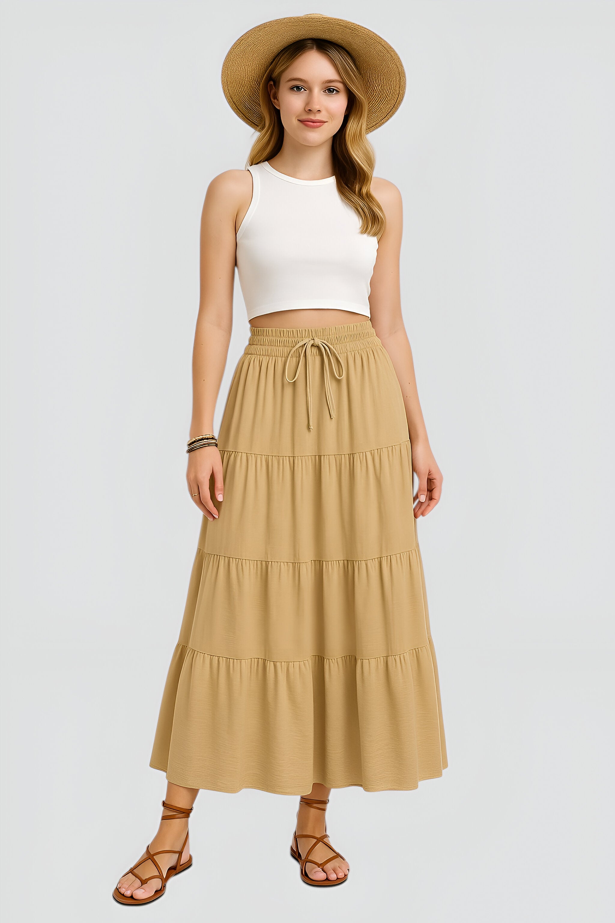 Lina | Gonna da tutti i giorni – Taglio classico e senza tempo - - Abbigliamento elegante casual Gonna classica Gonna da donna Gonna minimal chic Gonna quotidiana Gonna versatile Moda senza tempo - Concept Palermo