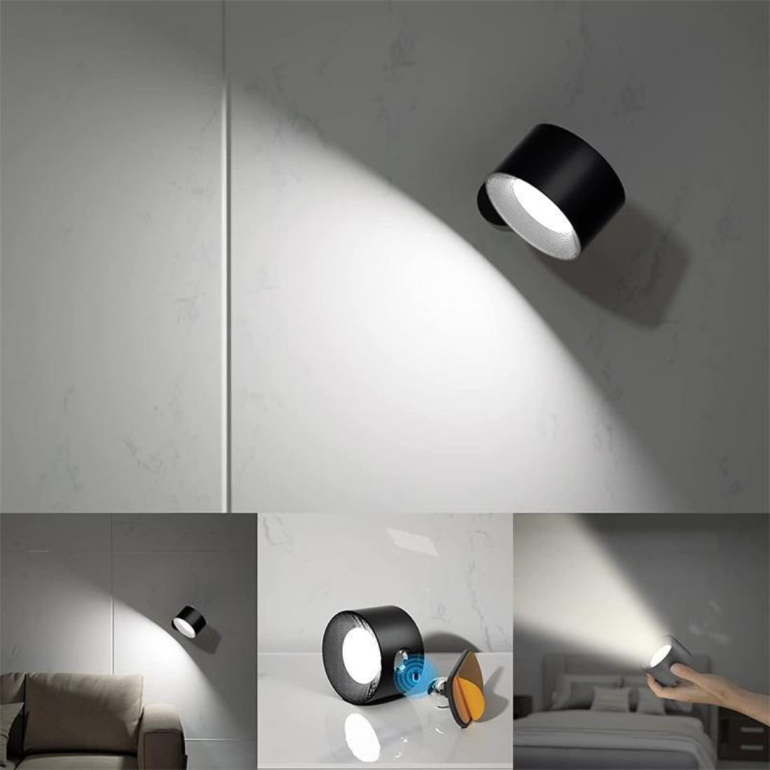 Flexilight™ | Lampada da parete wireless ricaricabile a 360° - - home Væglamper - Concept Palermo