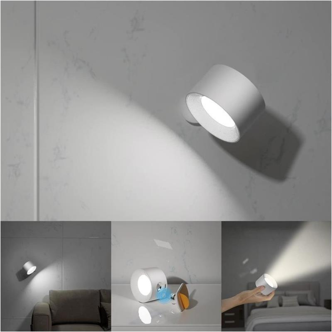 Flexilight™ | Lampada da parete wireless ricaricabile a 360° - - home Væglamper - Concept Palermo