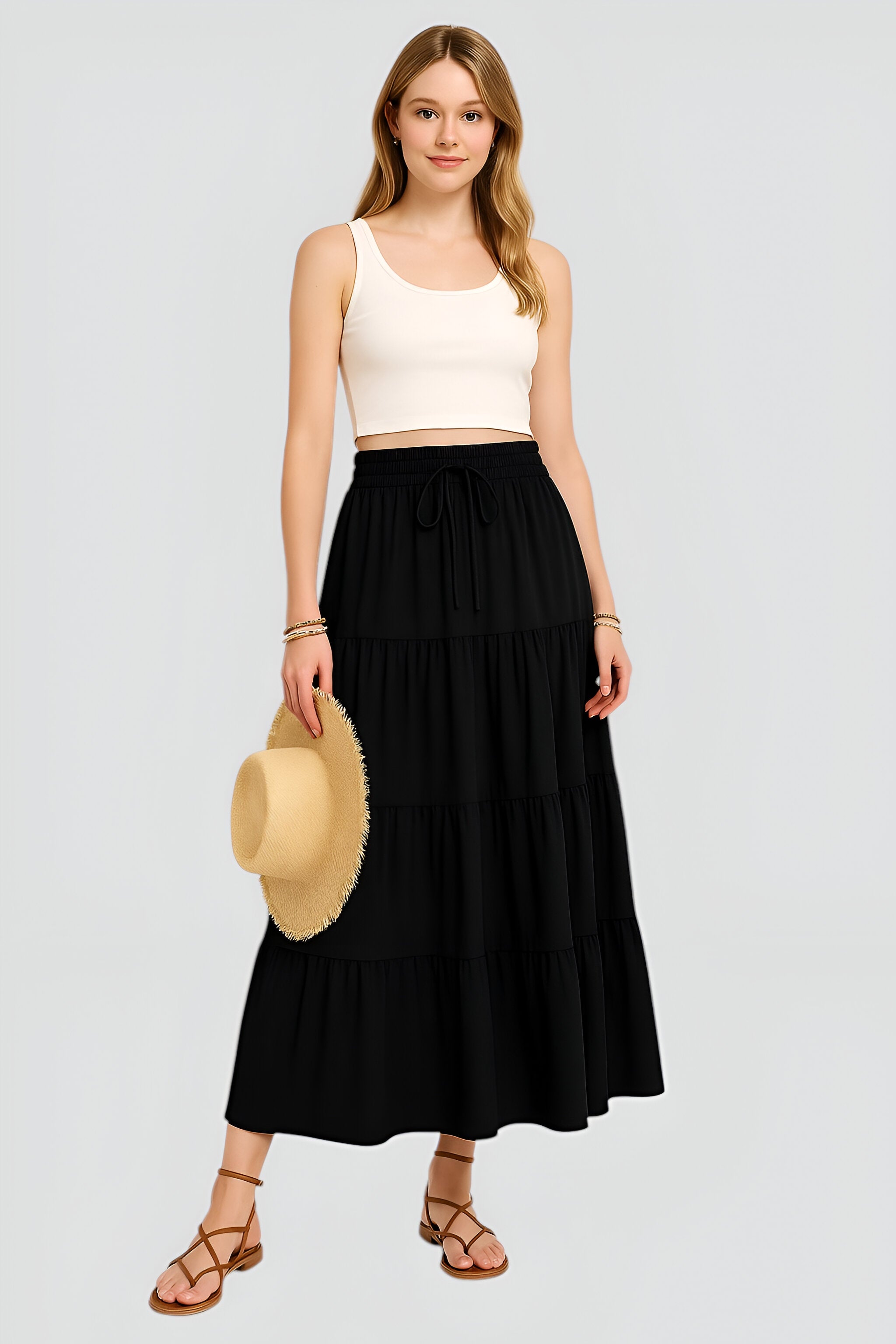 Lina | Gonna da tutti i giorni – Taglio classico e senza tempo - - Abbigliamento elegante casual Gonna classica Gonna da donna Gonna minimal chic Gonna quotidiana Gonna versatile Moda senza tempo - Concept Palermo