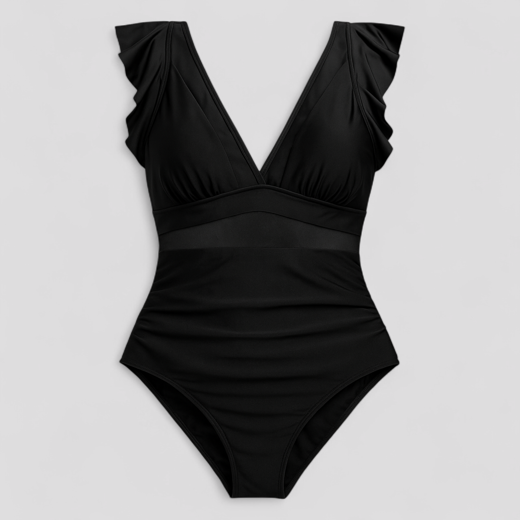 Melody | Costume Intero Sexy da Bagno Donna - Nero - bikini con dettagli in rete costume da bagno comodo costume da bagno donna costume da bagno lusinghiero costume da bagno moderno costume da bagno nero costume da bagno patchwork costume da bagno sexy costume intero con rete moda mare estate - Concept Palermo