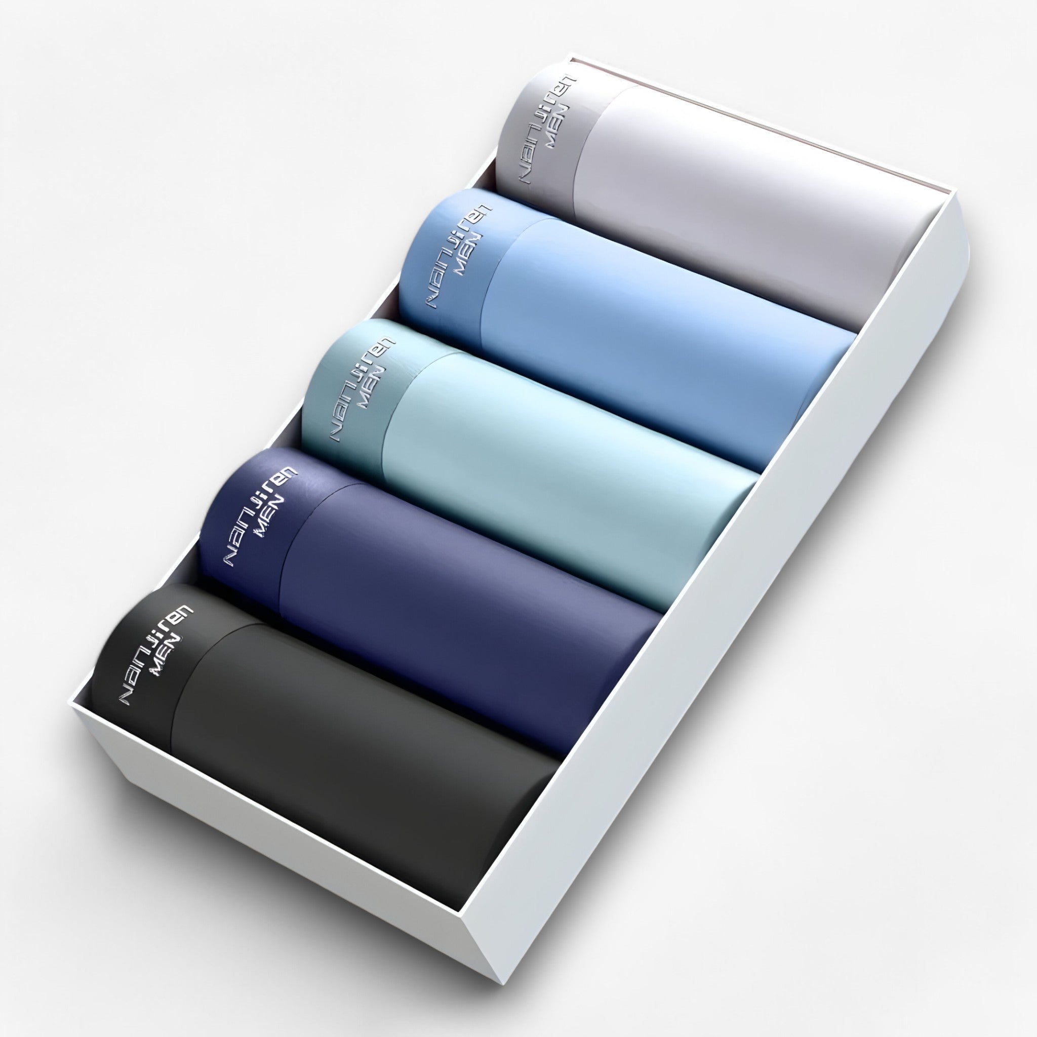 Leo | Slip da uomo - Traspirante e senza cuciture (5+5 gratis) - Nero-blu-verde-azzurro chiaro-grigio chiaro - Zeer aanbevolen-tag - Concept Palermo