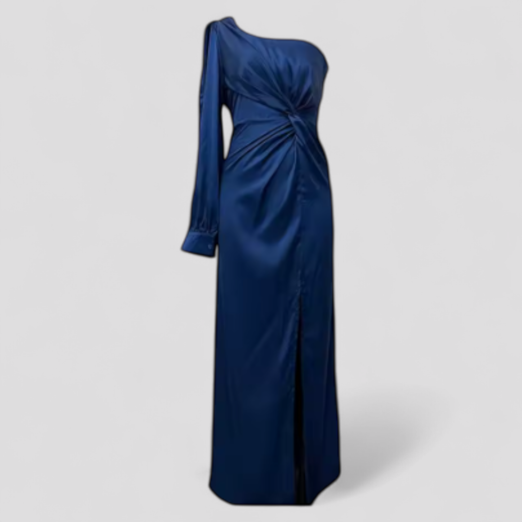Amory | Abito Elegante Midi Donna con Spallina Unica - Blu reale - abiti moda abiti per cerimonie abiti per eventi abito chic abito midi eleganti abito spallina unica dress elegant eleganza senza tempo robie di eleganza vestito formale - Concept Palermo