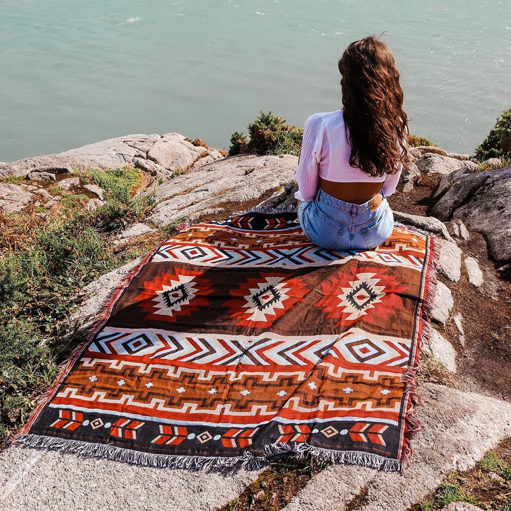 Boho Picnic Blanket | Una coperta bohémien alla moda per le tue attività all'aperto - D - Blankets picnic cloth pinic blankets - Concept Palermo
