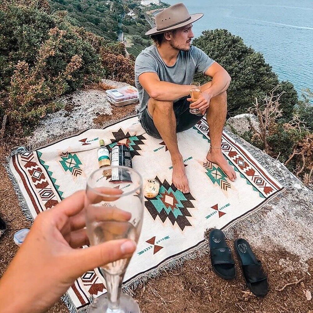 Boho Picnic Blanket | Una coperta bohémien alla moda per le tue attività all'aperto - - Blankets picnic cloth pinic blankets - Concept Palermo