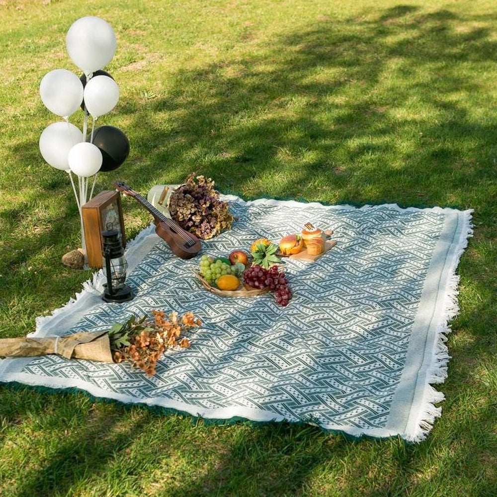 Boho Picnic Blanket | Una coperta bohémien alla moda per le tue attività all'aperto - F - Blankets picnic cloth pinic blankets - Concept Palermo