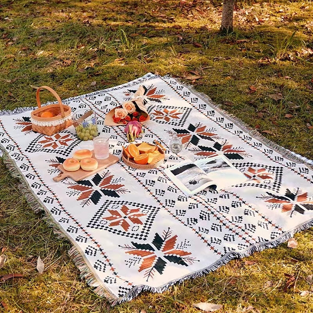 Boho Picnic Blanket | Una coperta bohémien alla moda per le tue attività all'aperto - A - Blankets picnic cloth pinic blankets - Concept Palermo