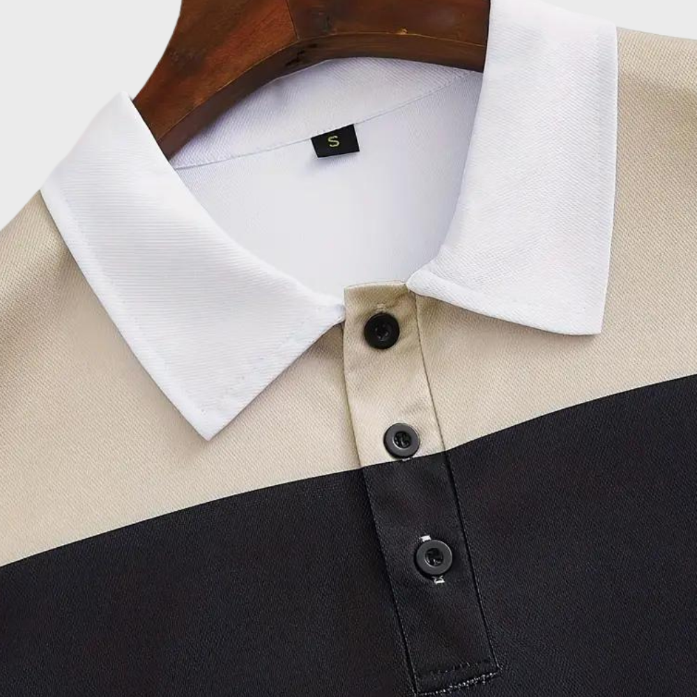 Lennard | Polo a blocchi di colore - Stile moderno e comfort - - clothing men mens clothing Shirts heren Shirts men - Concept Palermo