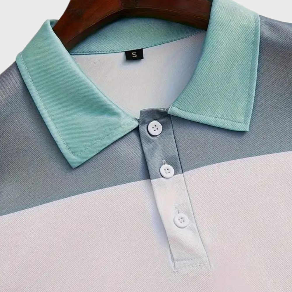 Lennard | Polo a blocchi di colore - Stile moderno e comfort - - clothing men mens clothing Shirts heren Shirts men - Concept Palermo