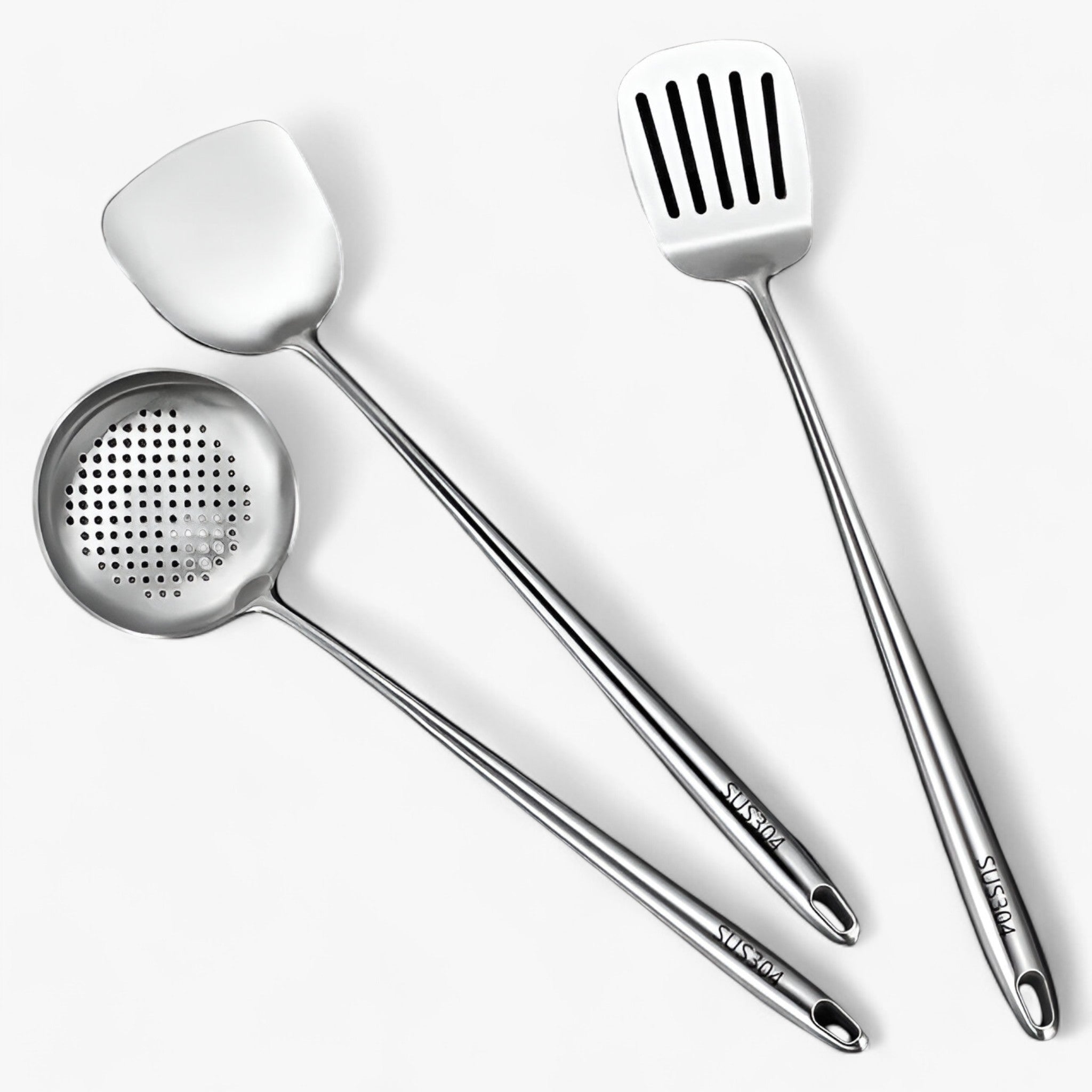 Pentole in acciaio inox | Pentole affidabili e versatili - Cucchiaio + Cucchiaio con frusta + Cucchiaio da calzolaio - Kitchen kitchen tools kitchen utensil - Concept Palermo