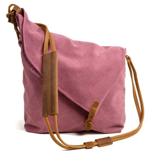 Rostro - Elegante borsa a tracolla in tela con cinghie in pelle - Marcire - bag Shoulder Bags women Women's shoulder bag - Concept Palermo
