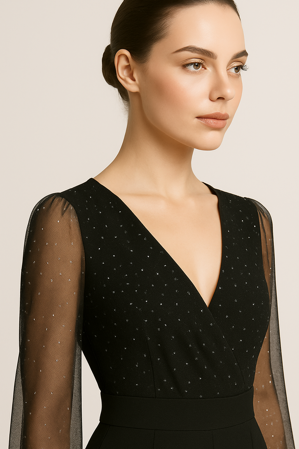 Celeste | Tuta con maniche trasparenti e glitter - - 12/28/2024 GOOD Summer/Jumpsuit - Concept Palermo