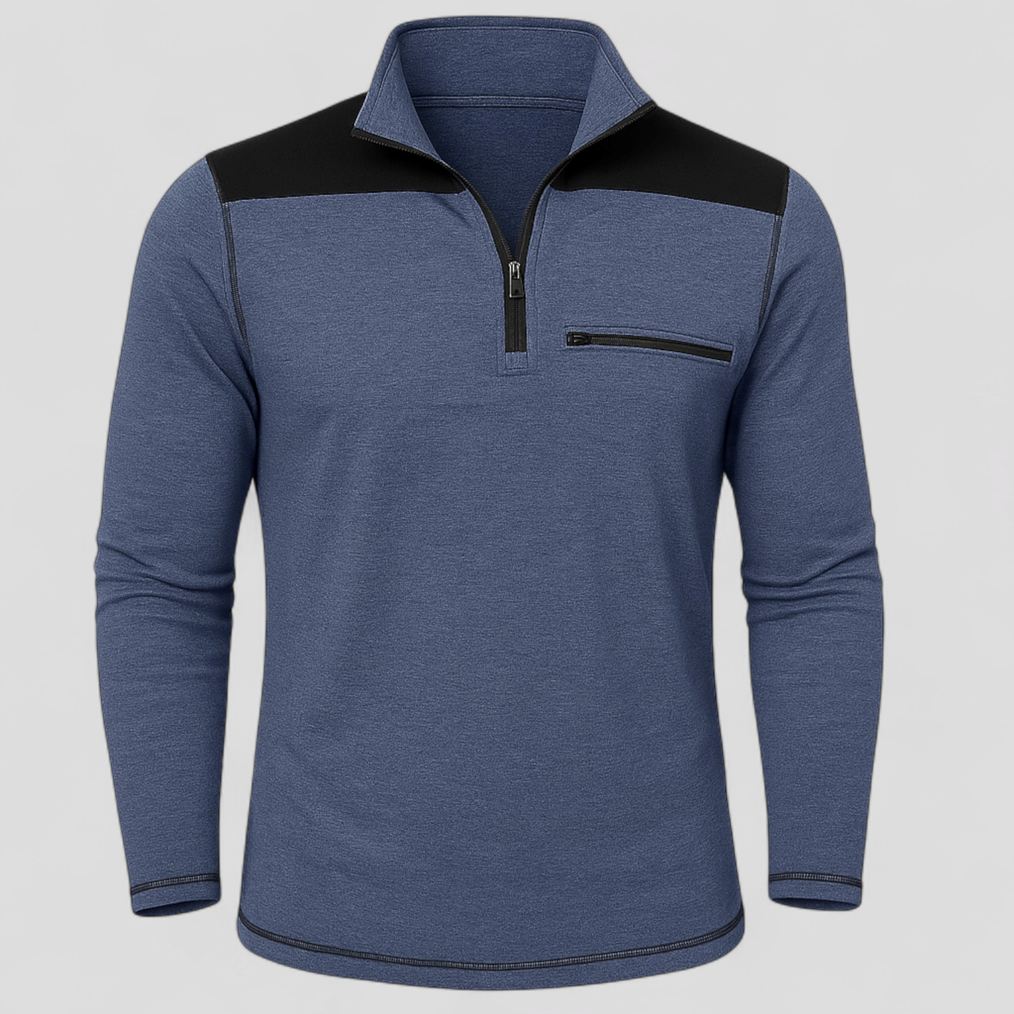 Celso | Giacca Invernale Uomo Con Collo Alto - Blu reale - giacca collo alto giacca cotone giacca esterna giacca invernale giacca maniche lunghe giacca moda giacca poliestere giacca tattica giacca uomo giacca zip - Concept Palermo
