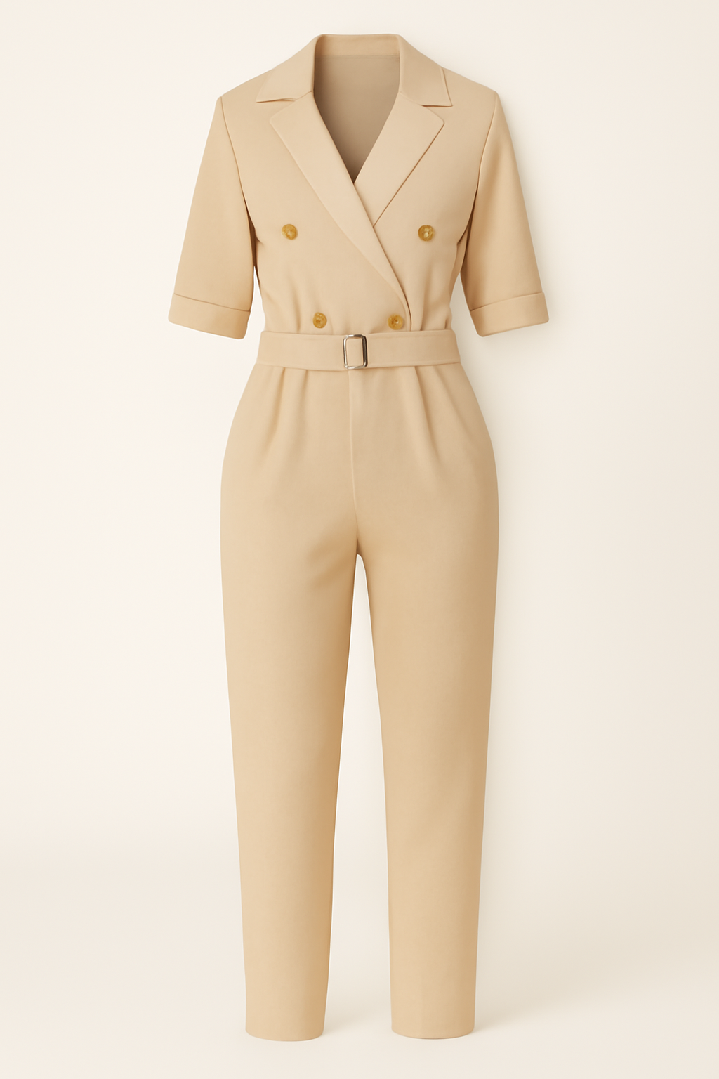 Livia | Tuta su misura con dettagli eleganti - Beige - 12/28/2024 Summer/Jumpsuit - Concept Palermo