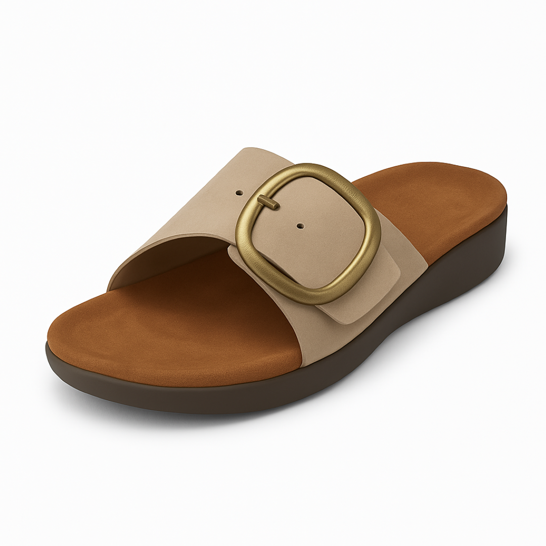 Avia | Sandali con fibbia opaca – Eleganza naturale a ogni passo - Caffè - Accessoires Dames Sandalen Schoenen - Concept Palermo