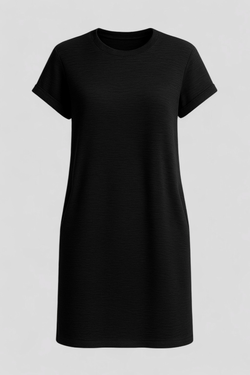 Siena | Abito Elegante Donna con Tasche e Collo Rotondo - Nero - abbigliamento donna abito con tasche abito elegante abito versatile design confortevole fashion 2025 look casual maniche corte robe chic stile raffinato - Concept Palermo