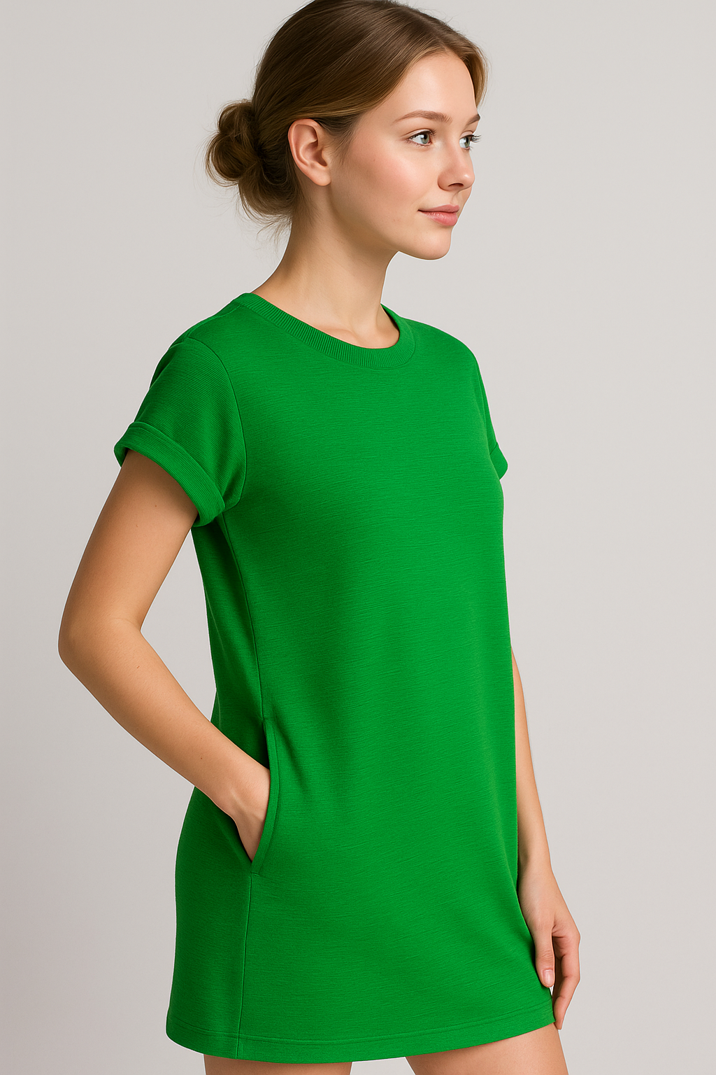 Siena | Abito Elegante Donna con Tasche e Collo Rotondo - - abbigliamento donna abito con tasche abito elegante abito versatile design confortevole fashion 2025 look casual maniche corte robe chic stile raffinato - Concept Palermo